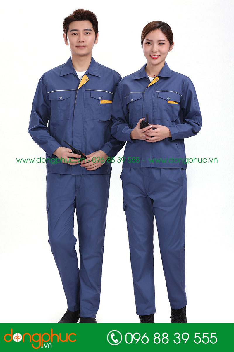Mẫu bảo hộ màu xanh đậm phối vàng